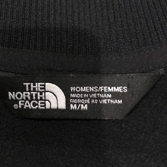 The North Face Women's Black Bomber Jacket zip up  size medium - Picture 5 of 5
